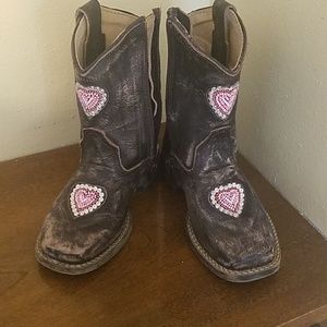 Roper Heartbreaker sqaure toed toddler boots